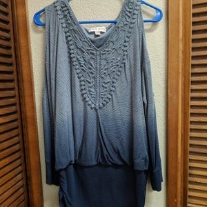 Cold shoulder long sleeve top